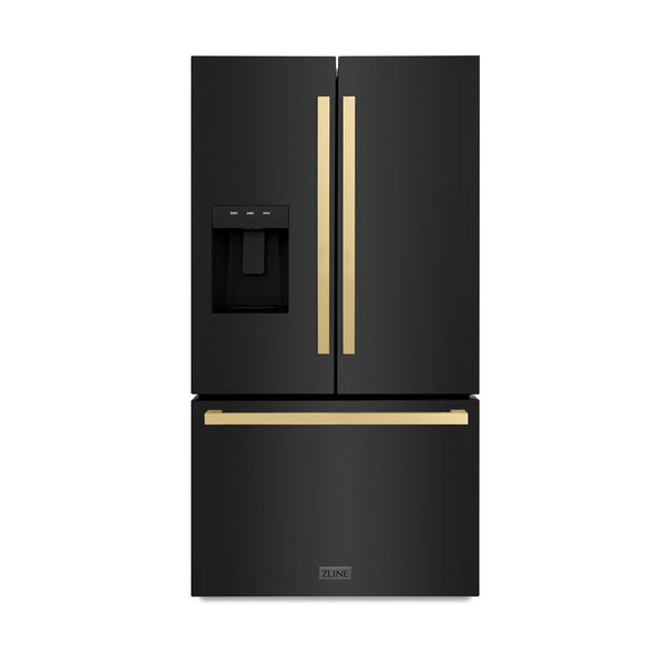 ZLINE Autograph Edition 24 in. Touchstone 151 Can Beverage Fridge With Panel Ready Glass Door And Matte Black Handle (RBSPOZ-24-MB)