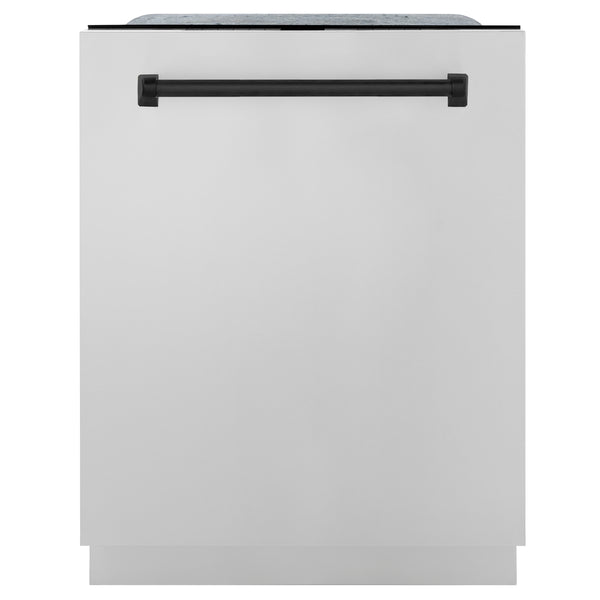 ZLINE Autograph Edition 24" 3rd Rack Top Touch Control Tall Tub Dishwasher in Stainless Steel with Accent Handle, 45dBa (DWMTZ-304-24)