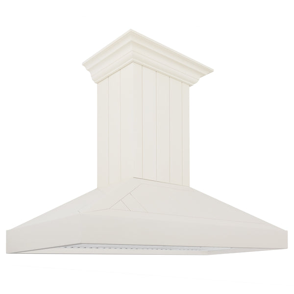 ZLINE Wooden Wall Mount Range Hood in Cottage White - Includes Motor (KPTT)