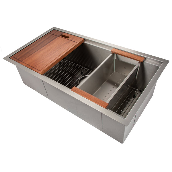 ZLINE 27 in. Garmisch Undermount Single Bowl Kitchen Sink with Bottom Grid and Accessories (SLS)