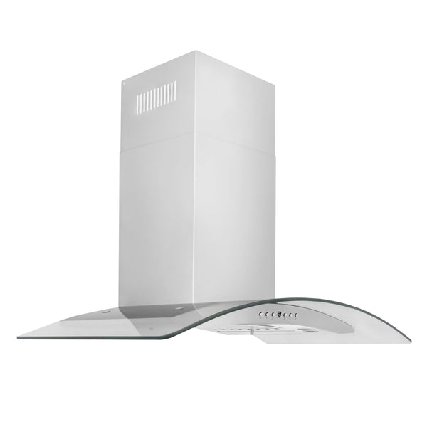 ZLINE Convertible Vent Wall Mount Range Hood in Stainless Steel & Glass (KN)